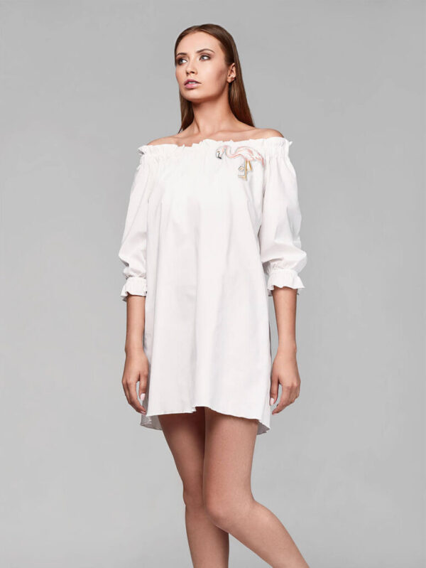 Cotton shoulder dress